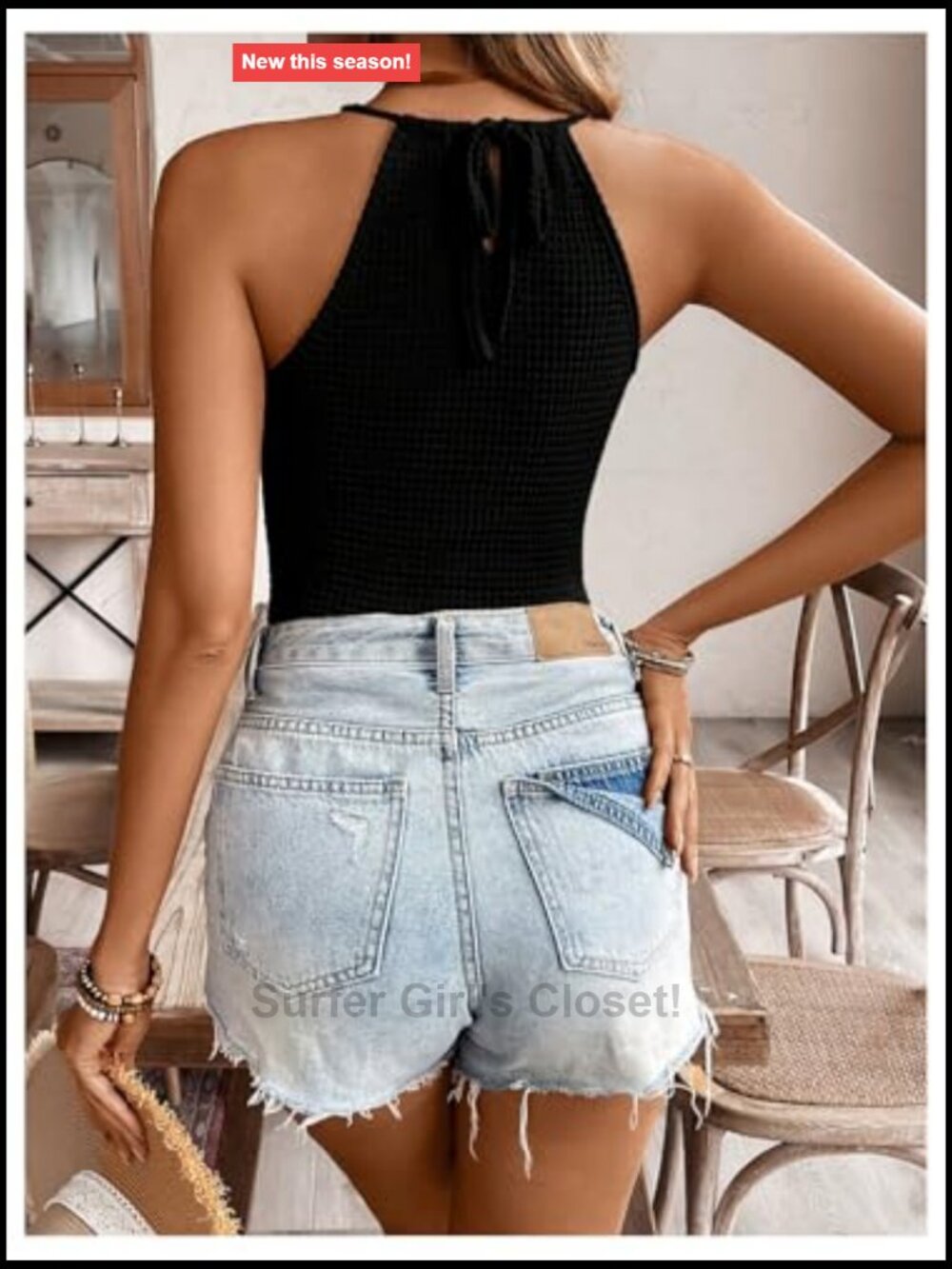 Women's Lace Camisole Halter Top Slim Fit Tie Back Summer Sleeveless - Picture 2 of 5